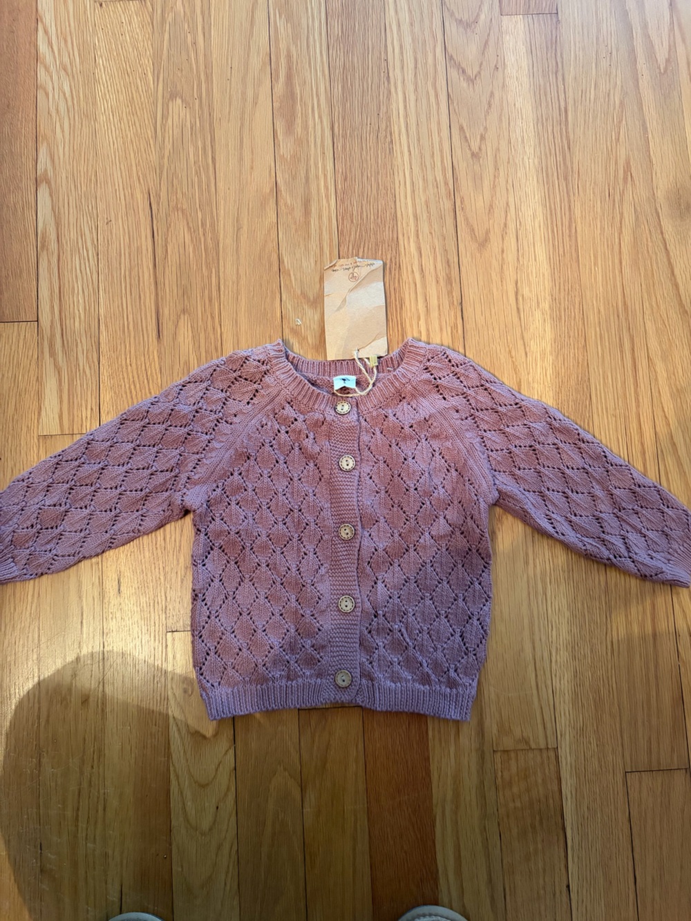 Cradle & Olive | Girls Dusty Rose Knit Cardigan | Size: Approx. 12-18 | NWT